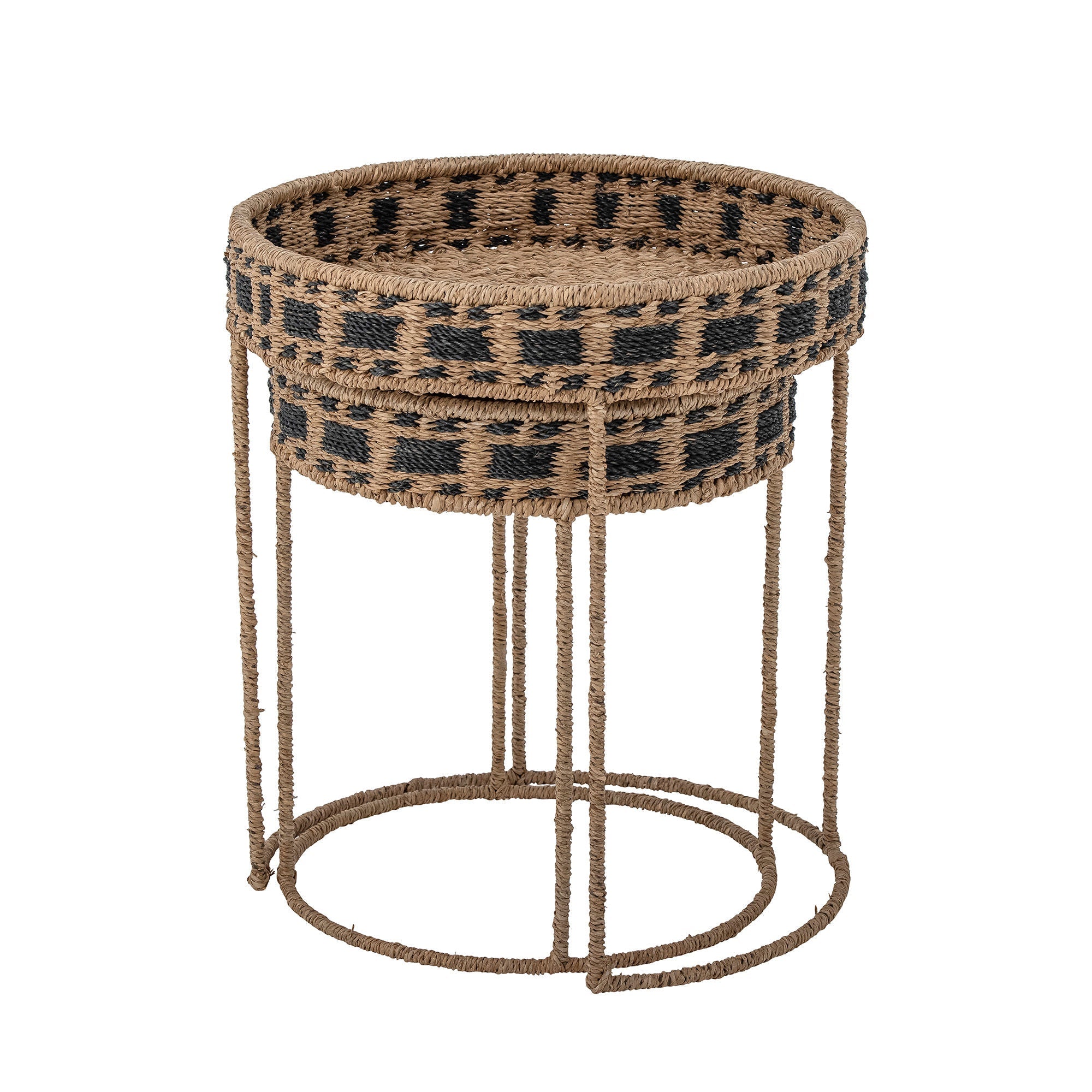 Kreatywna kolekcja Nore Tray Table, Brown, Bankuan Grass