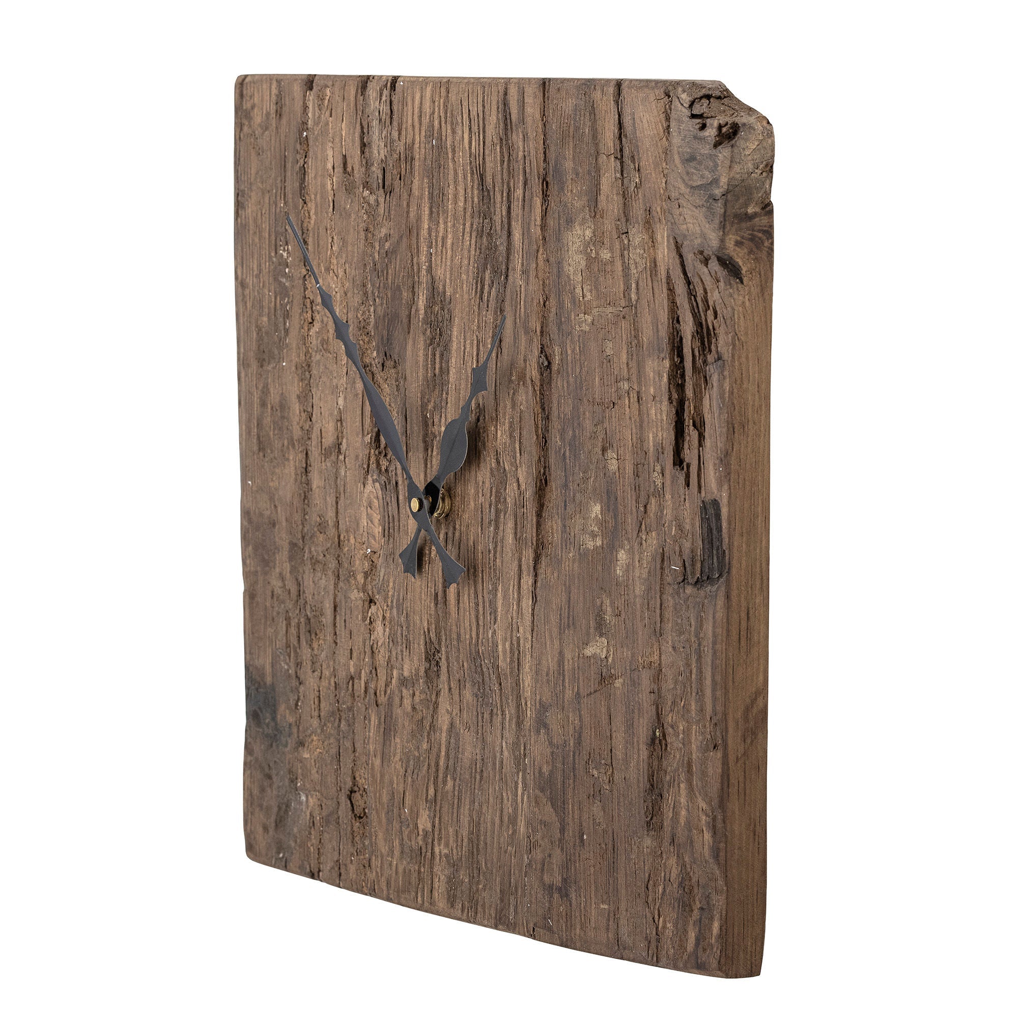 Kreatywna kolekcja Sarai Wall Clock, Brown, Reclaged Wood