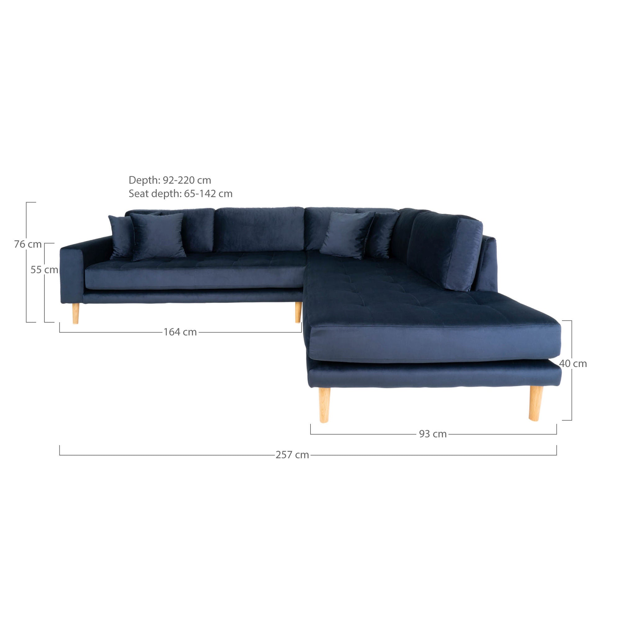 Nordic Nordic Lido narożna sofa z otwartym końcem