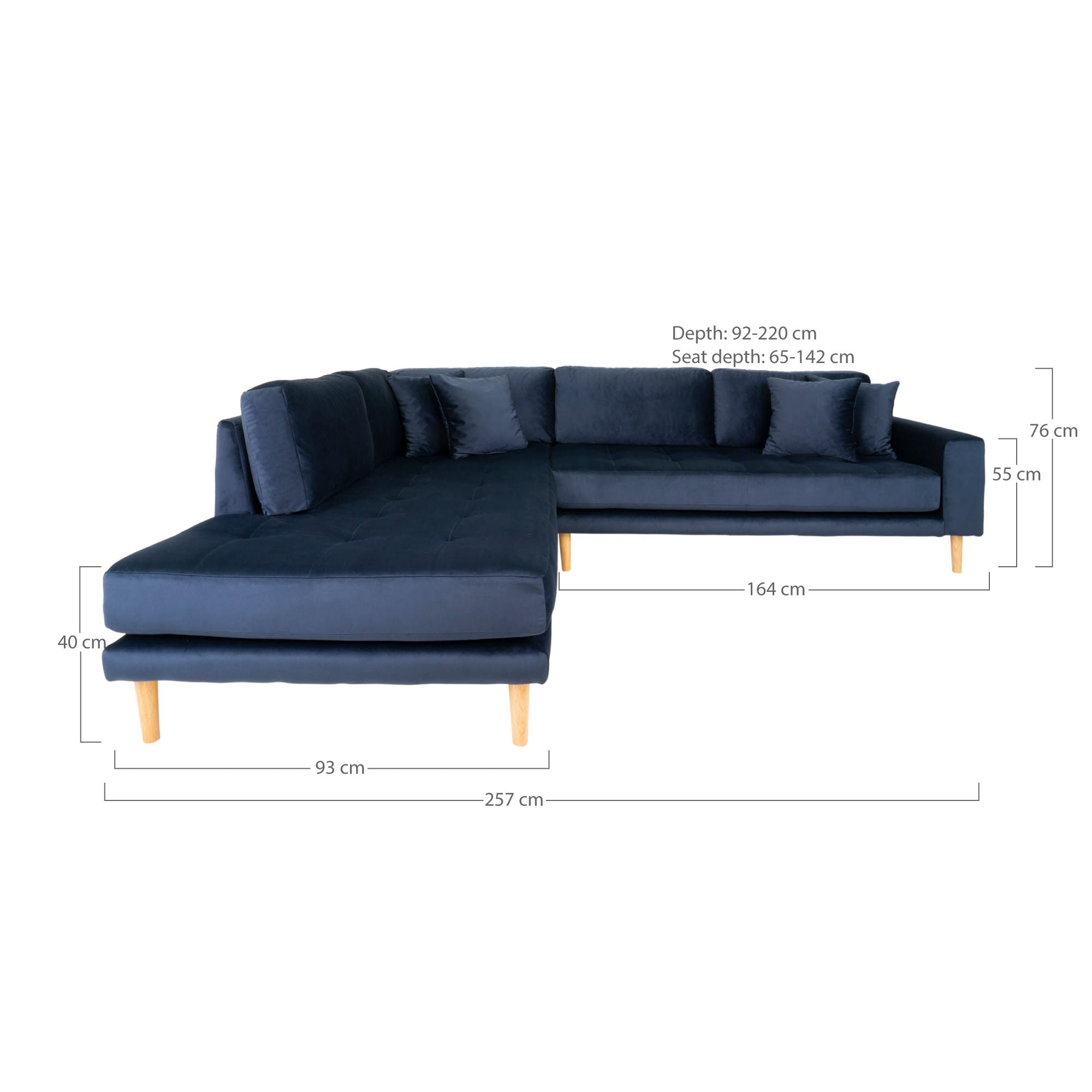 Nordic Nordic Lido narożna sofa z otwartym końcem