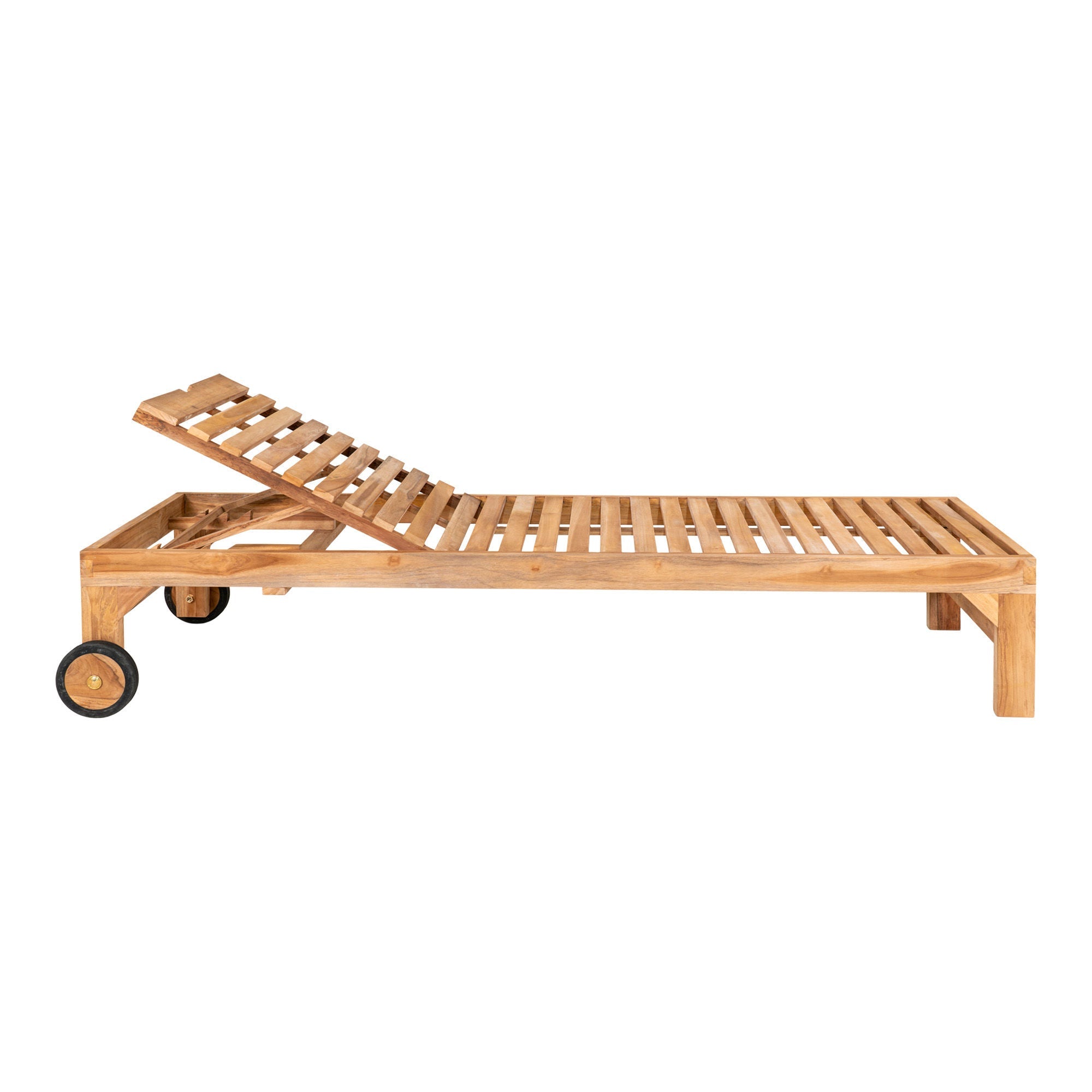 House Nordic Andorra Teak Sunlounger