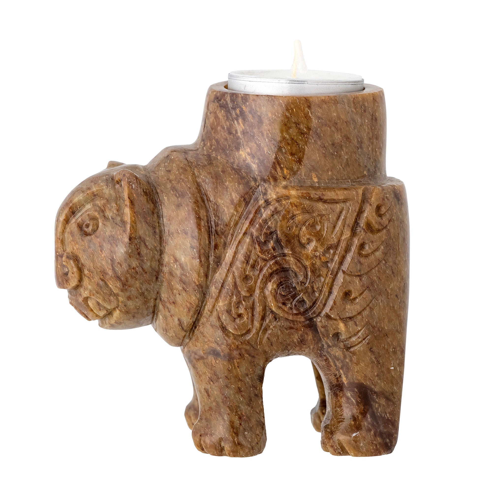 Bloomingville Novia Votive, Brown, Soapstone