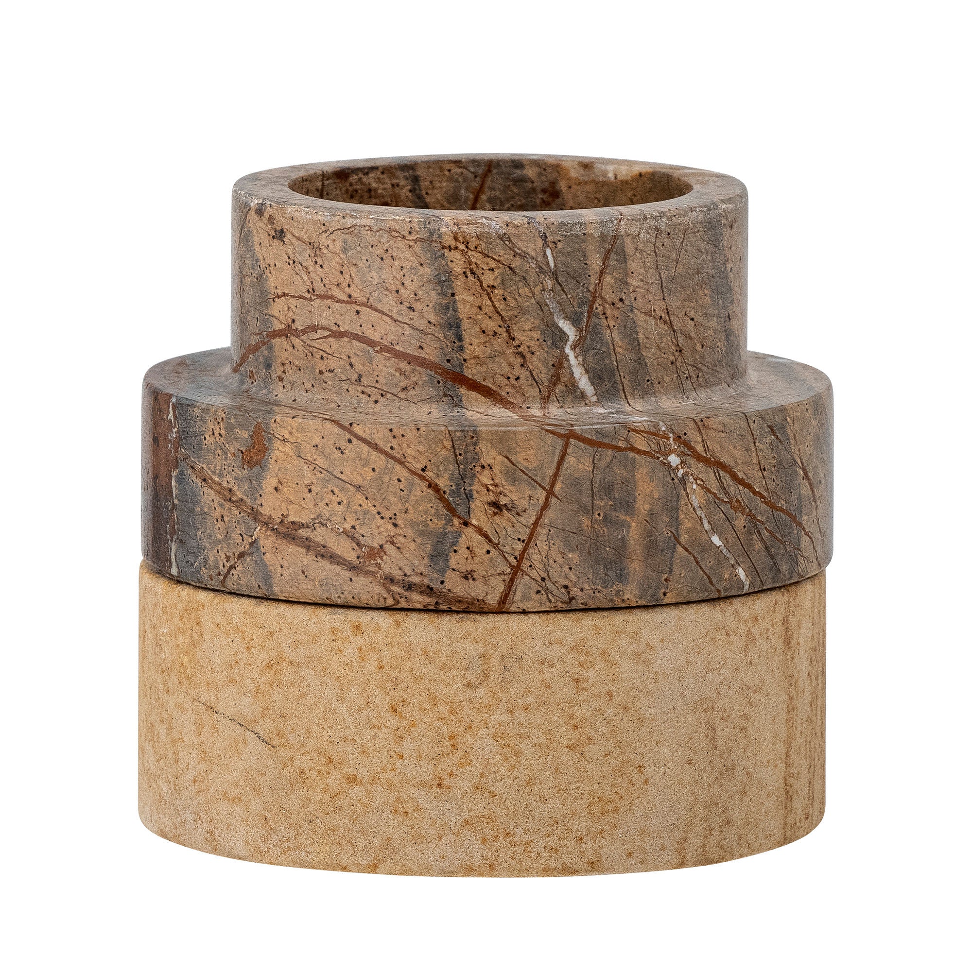 Bloomingville Dalin Votive & Candle Holder, Brown, Sandstone