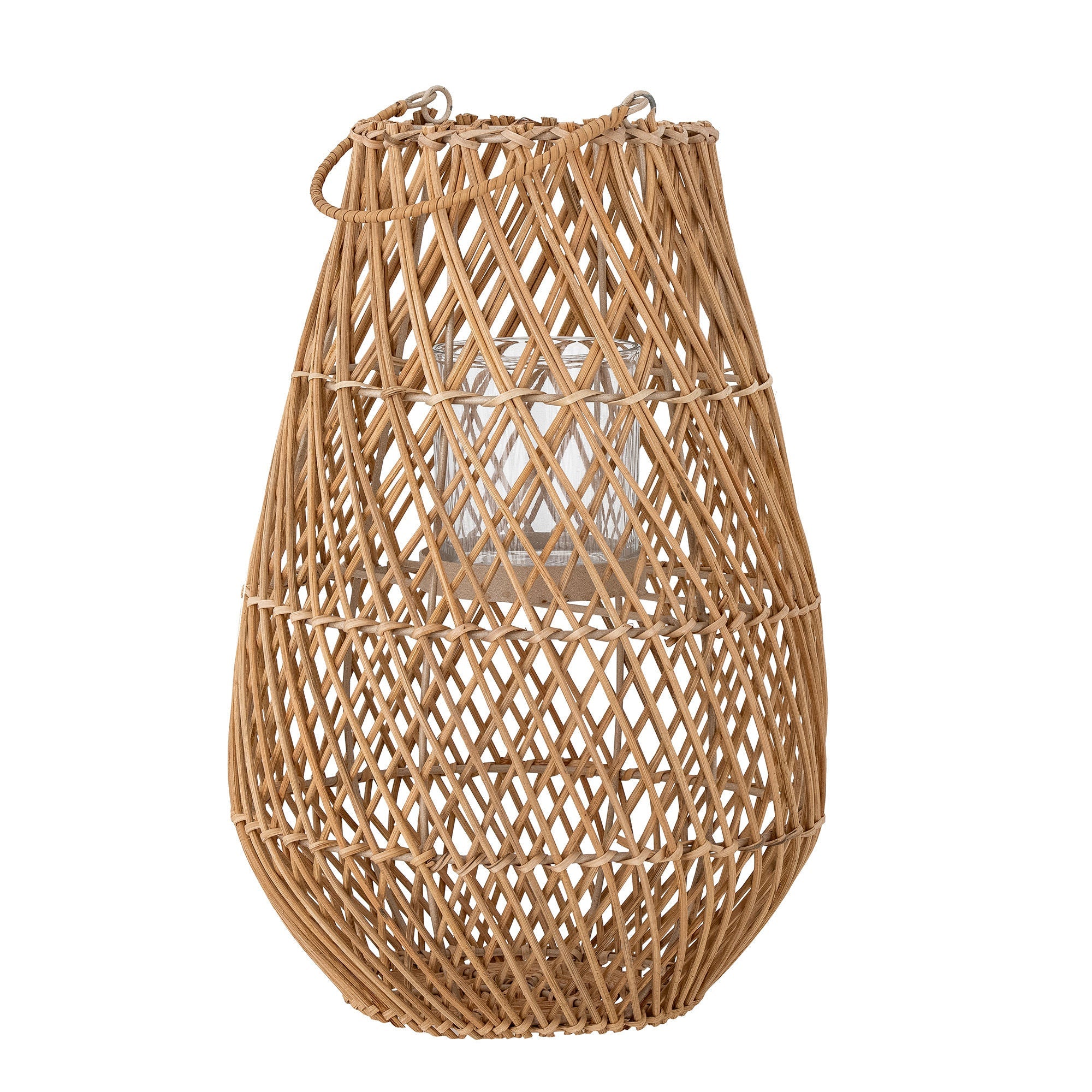 Kreatywna kolekcja Edin Lantern w/szkło, natura, rattan