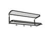 Essem Design Classic Hat Shelf 70 cm, czarny/chromowany