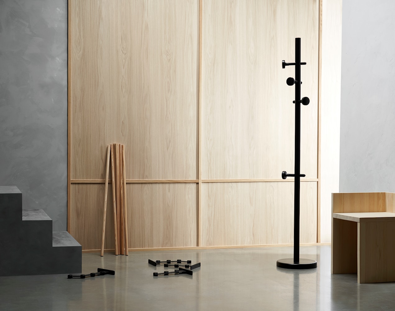 [product_category]-Essem Design Skruvad Coat Rack, Black-Essem Design-7392157030881-50019-ESS-7