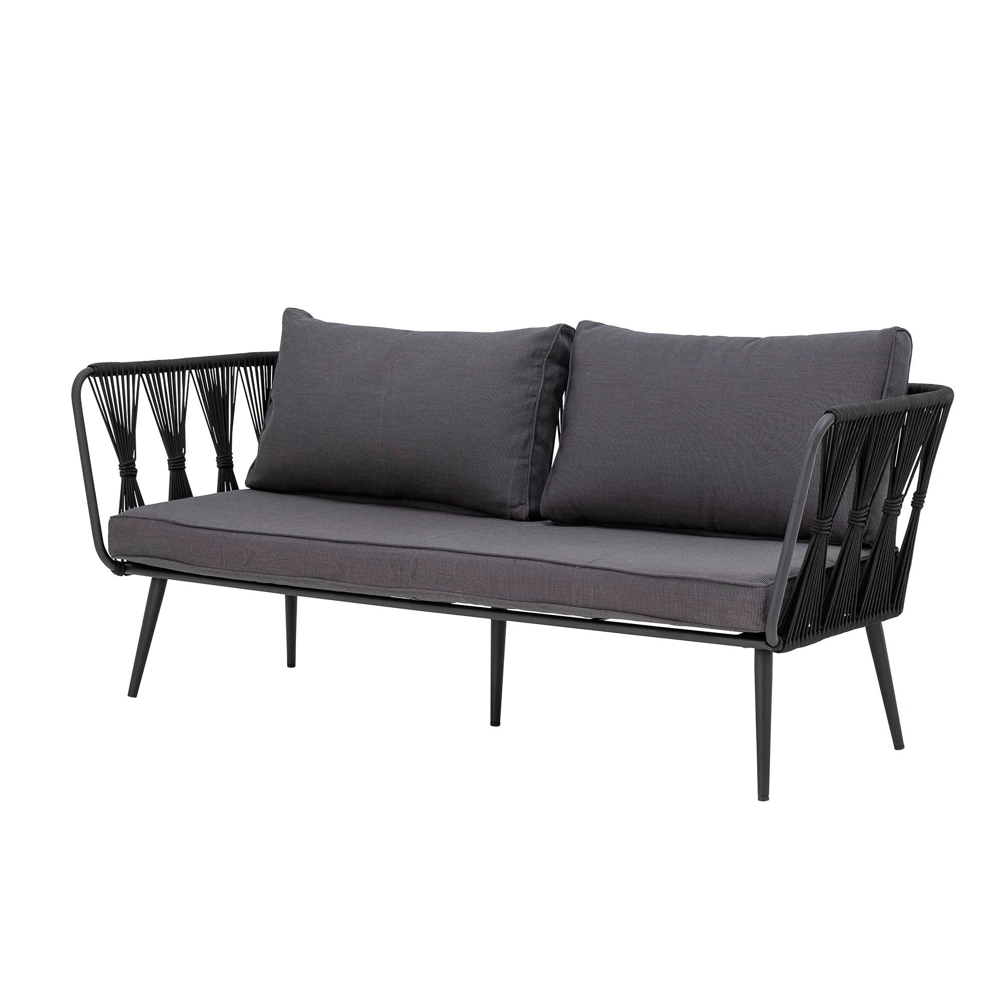 Bloomingville Pavone Sofa, czarna, metalowa