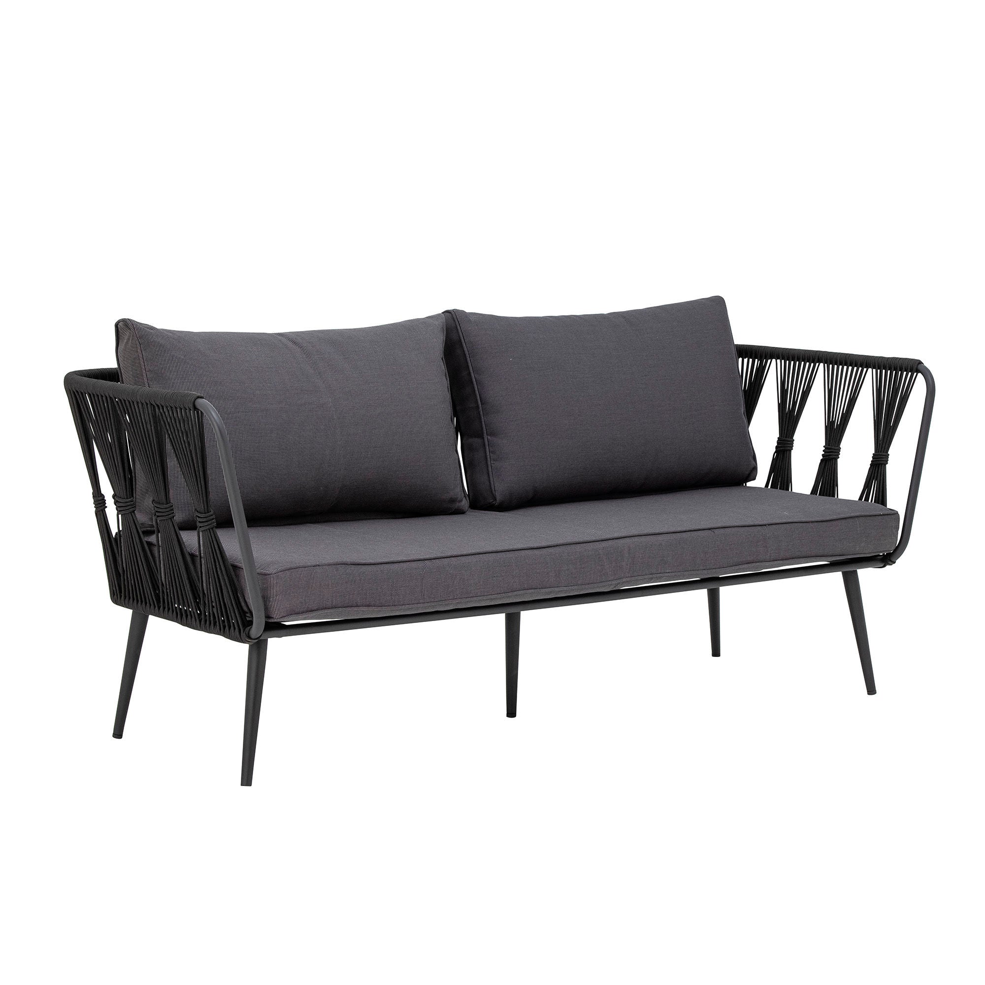 Bloomingville Pavone Sofa, czarna, metalowa