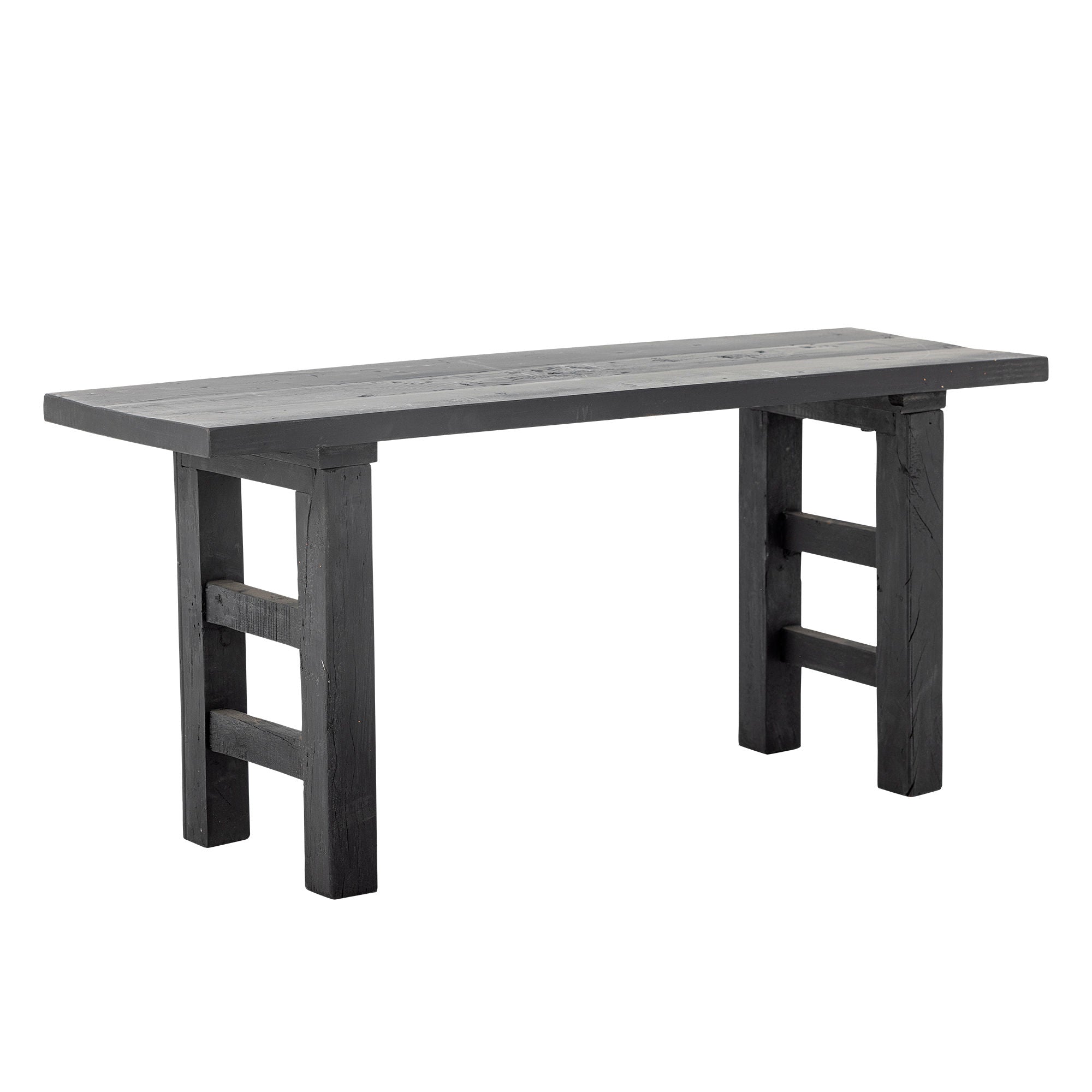 Bloomingville Riber Bench, czarne, odzyskane drewno