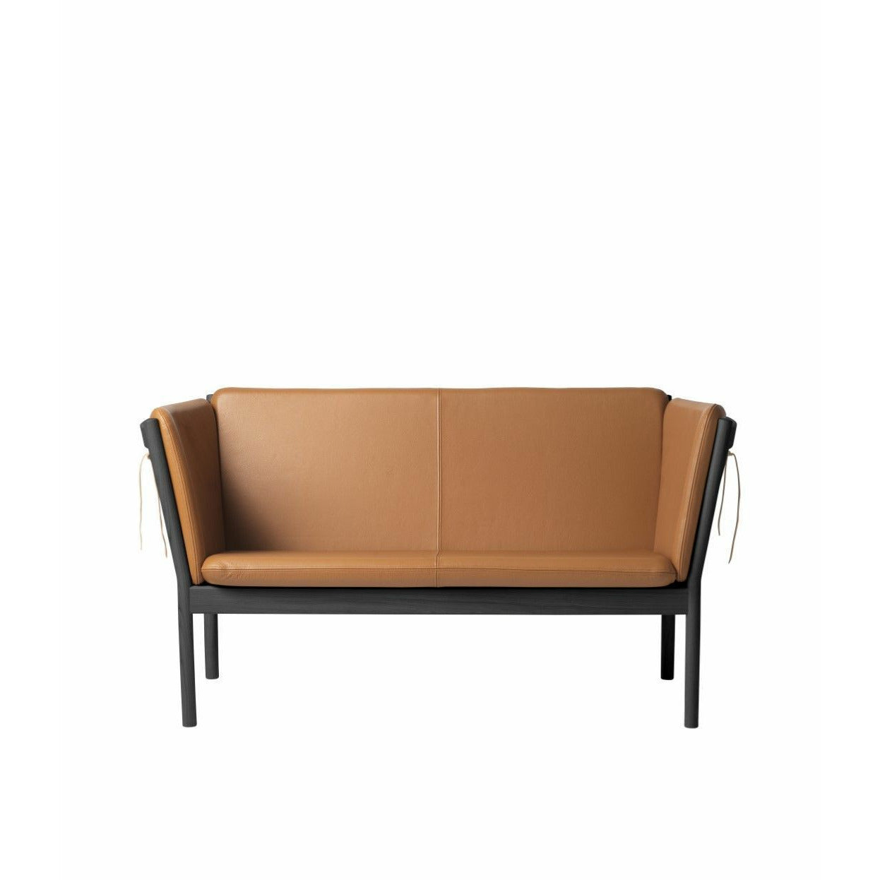 FDB Møbler J148 Dwupoziomowa sofa, czarna/koniak