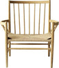 Fdb Møbler J82 Lounge Chair, Oak, Natural Mesh