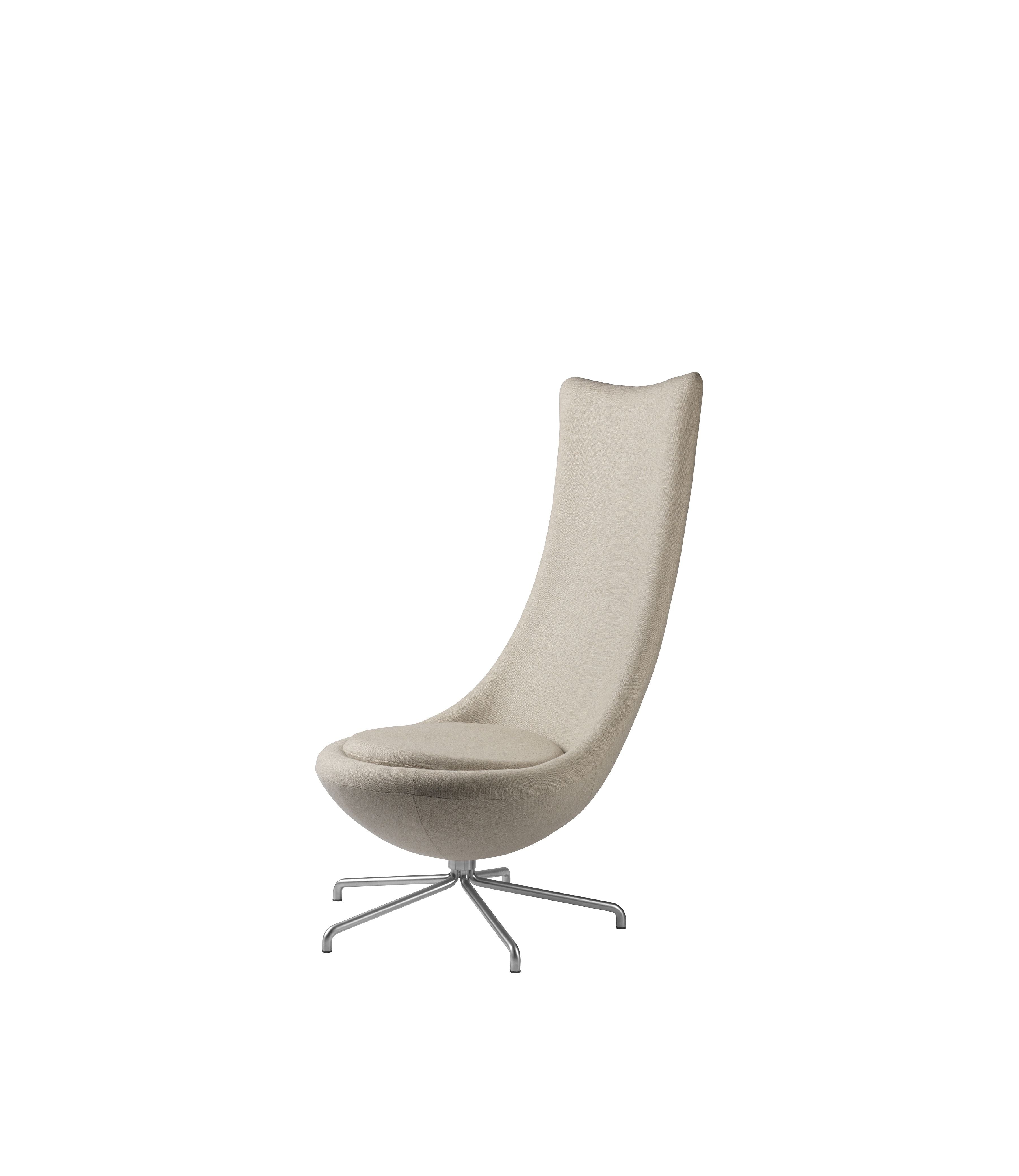 [product_category]-Fdb Møbler L41 Bellamie Lounge Chair With Swivel, Beige/Metal-FDB Møbler-5715054008623-L414211410101-FDB-2