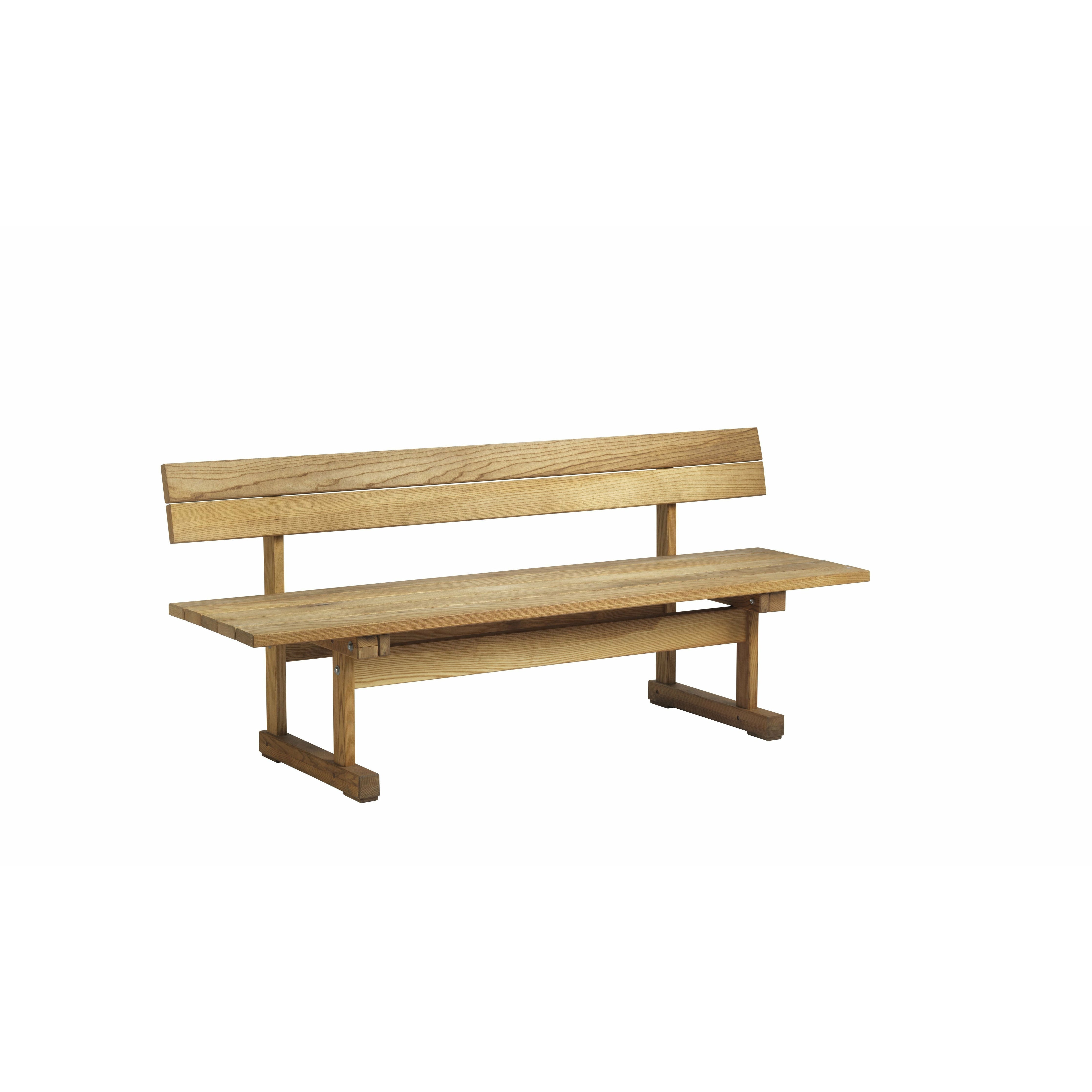 Fdb Møbler M15 Børge Morning Garden Bench With Backrest Ermelunden, Natural