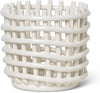 Ferm Living Ceramic Basket mały biały biały