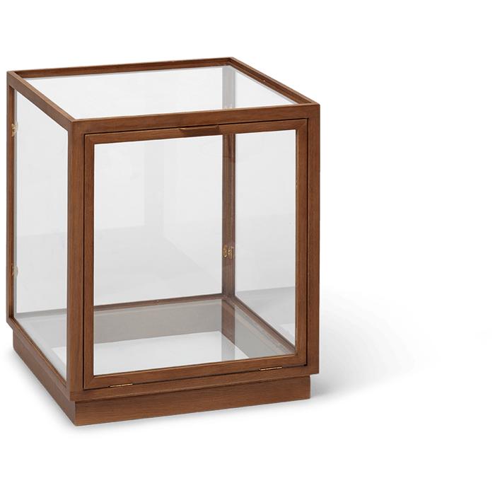 Ferm Living Mira Glass Case, Dark Stained Oak