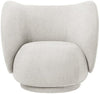 Ferm Living Rico Lounge Armchair Bouclet, Off White