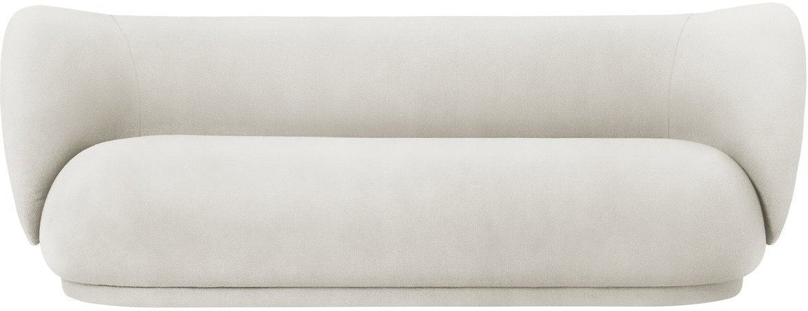 Ferm Living Rico Sofa Off White Velvet, 3 osobę