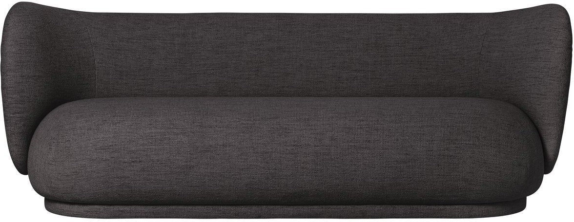 Ferm Living Rico Sofa ciepły ciemnoszary bouclé, 3 osobę