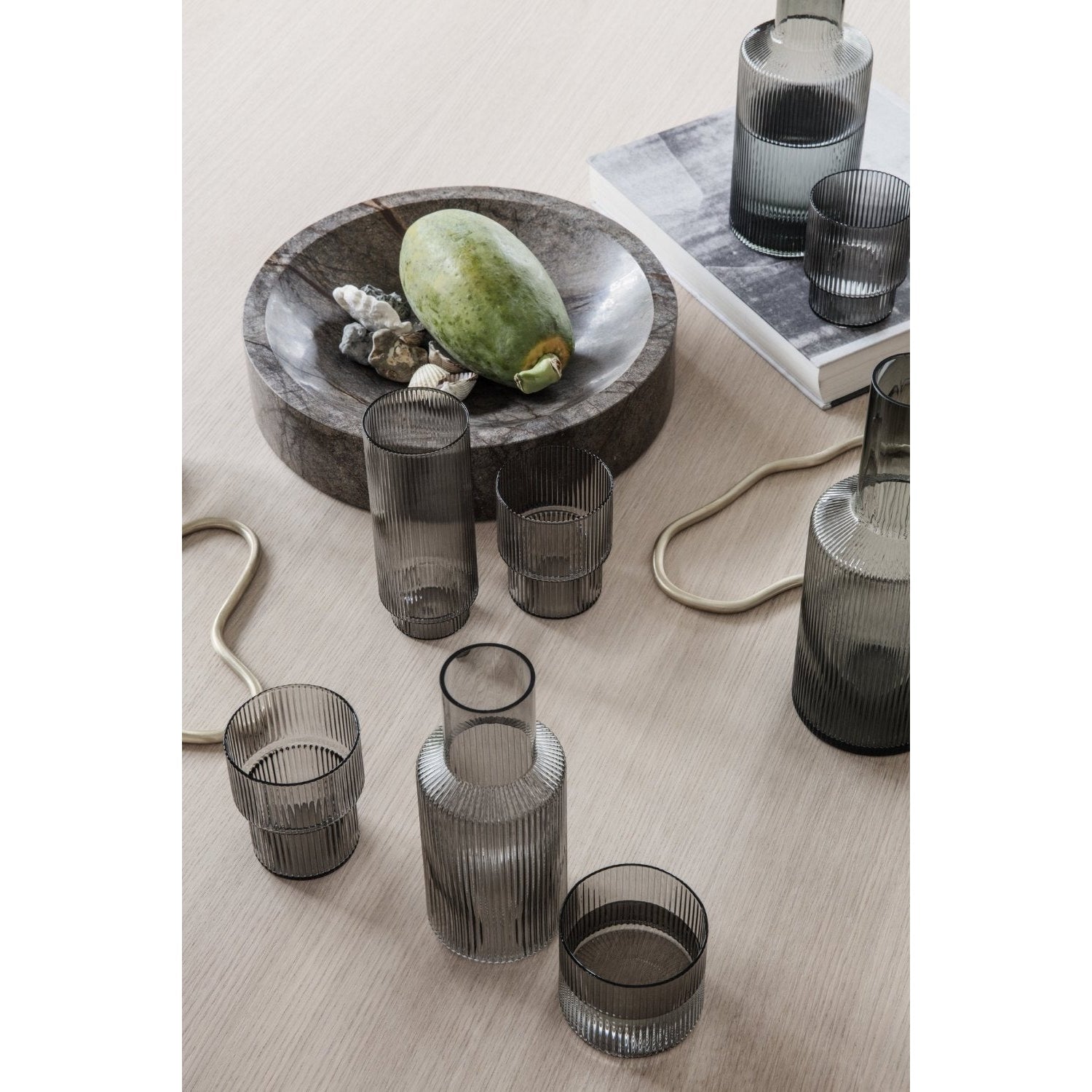 [product_category]-Ferm Living Ripple Carafe, Grey-Ferm Living-5704723028765-100125112-FER-3