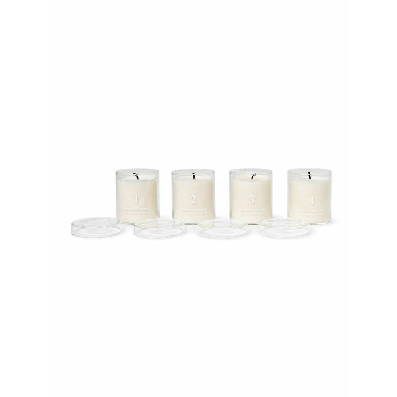 Ferm Living Pached Advent Candles Candles 4, biały