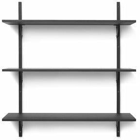 Ferm Living Sector Shelf Dark Bedained Ash/Black Mosiądz, 87 cm