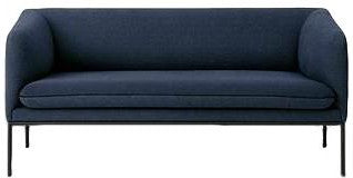 Ferm Living Turn Sofa 2 bawełniana, solidna niebieska