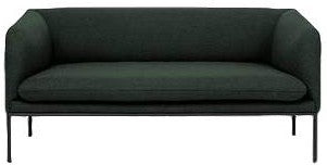 Ferm Living Turn sofa 2 fiord, solidne ciemnozielone