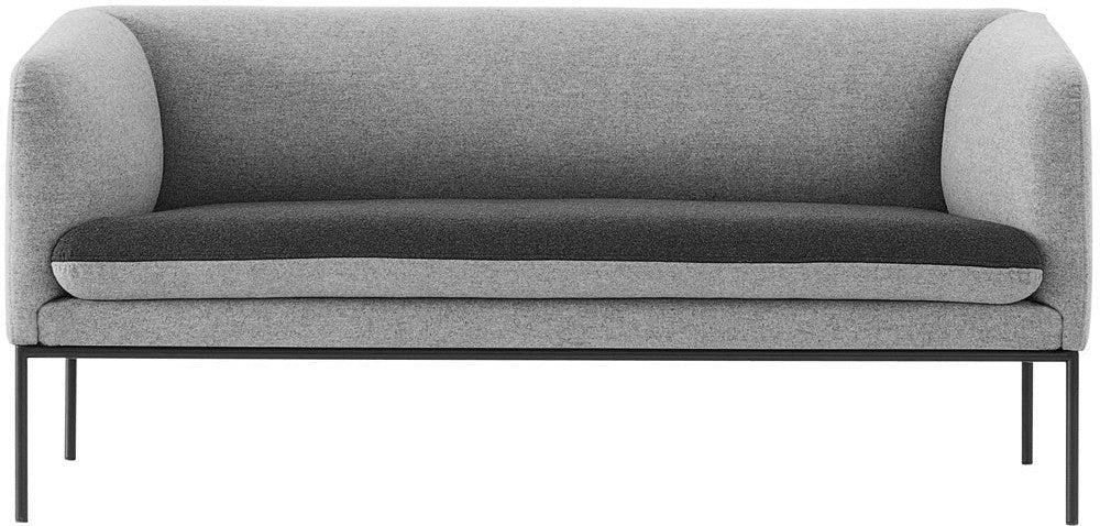 Ferm Living Turn Sofa 2 wełna, siedzenie ciemnorej szary