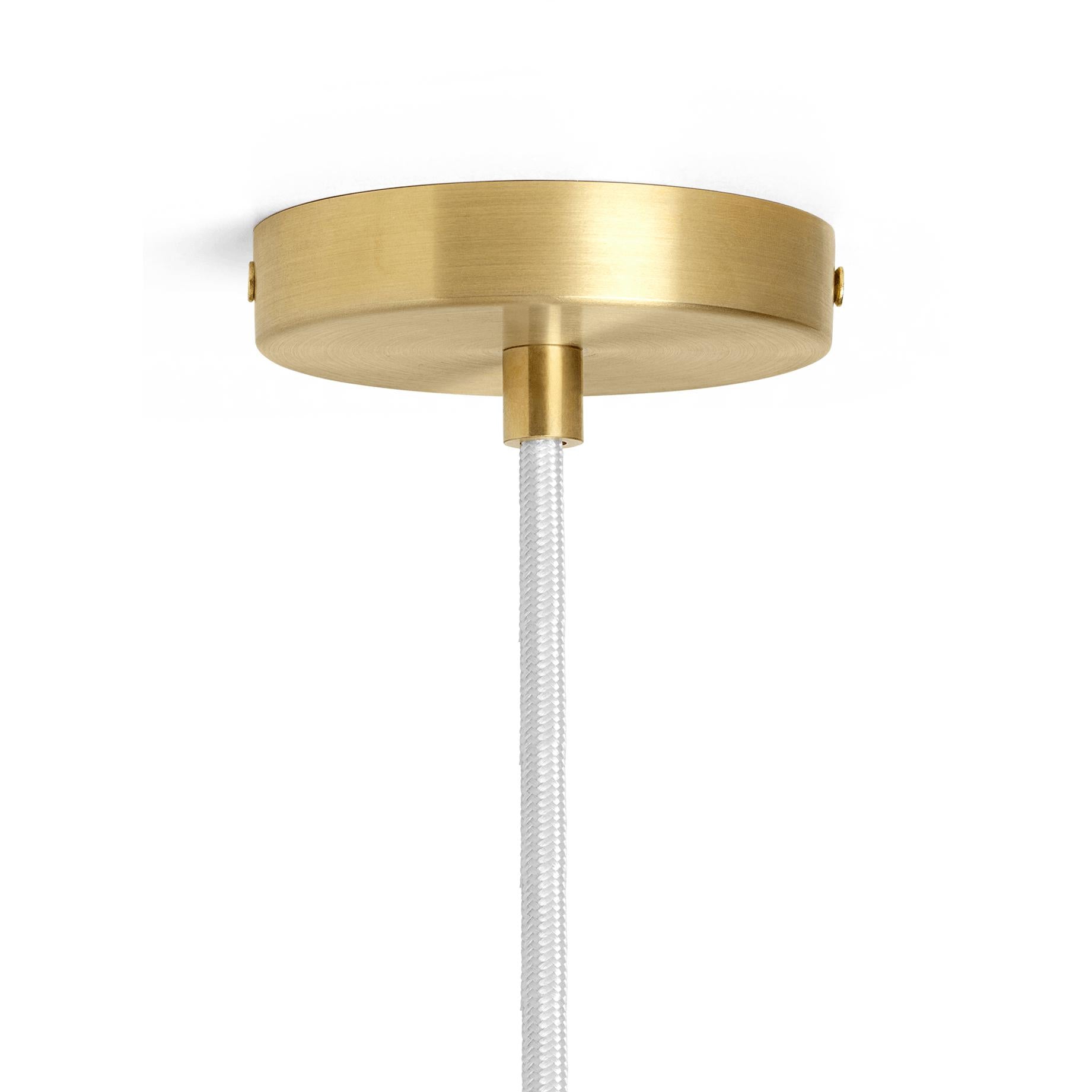 Ferm Living Vuelta Suspension Lamp Brass ø60 Cm, White