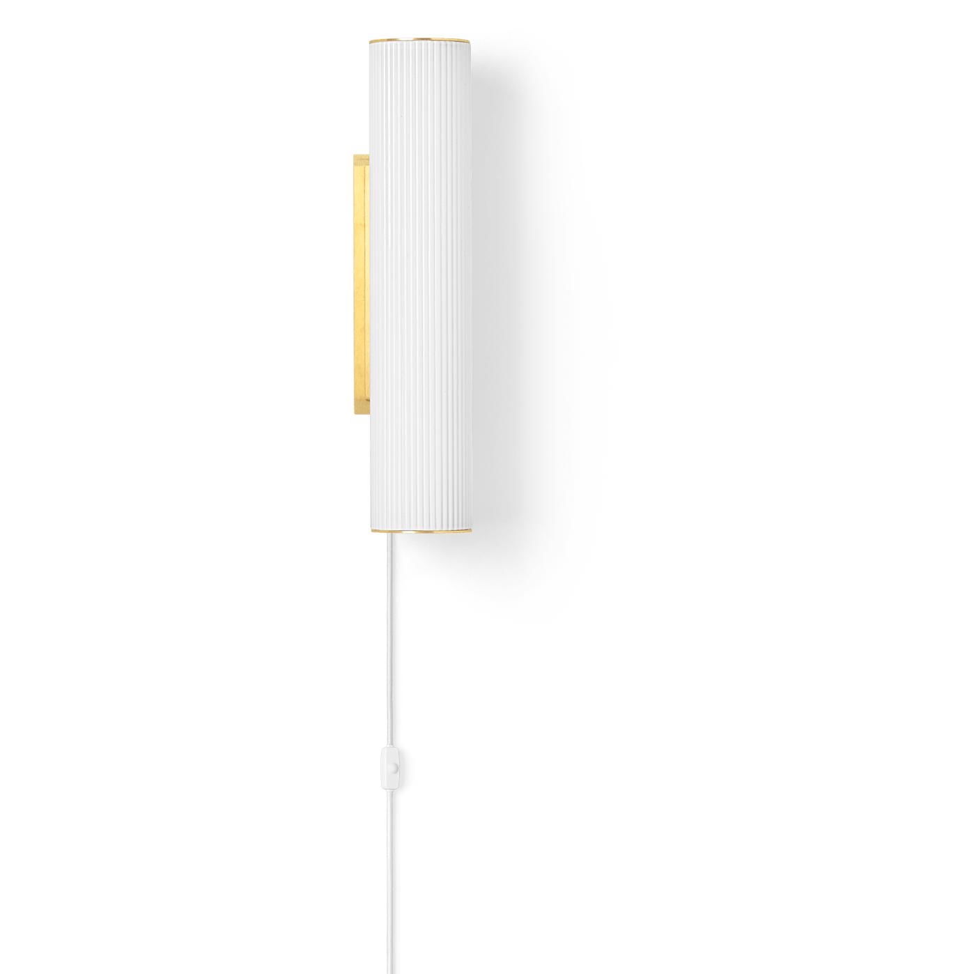 Ferm Living Vuelta Wall Lampa mosiądz Ø40 cm, biały