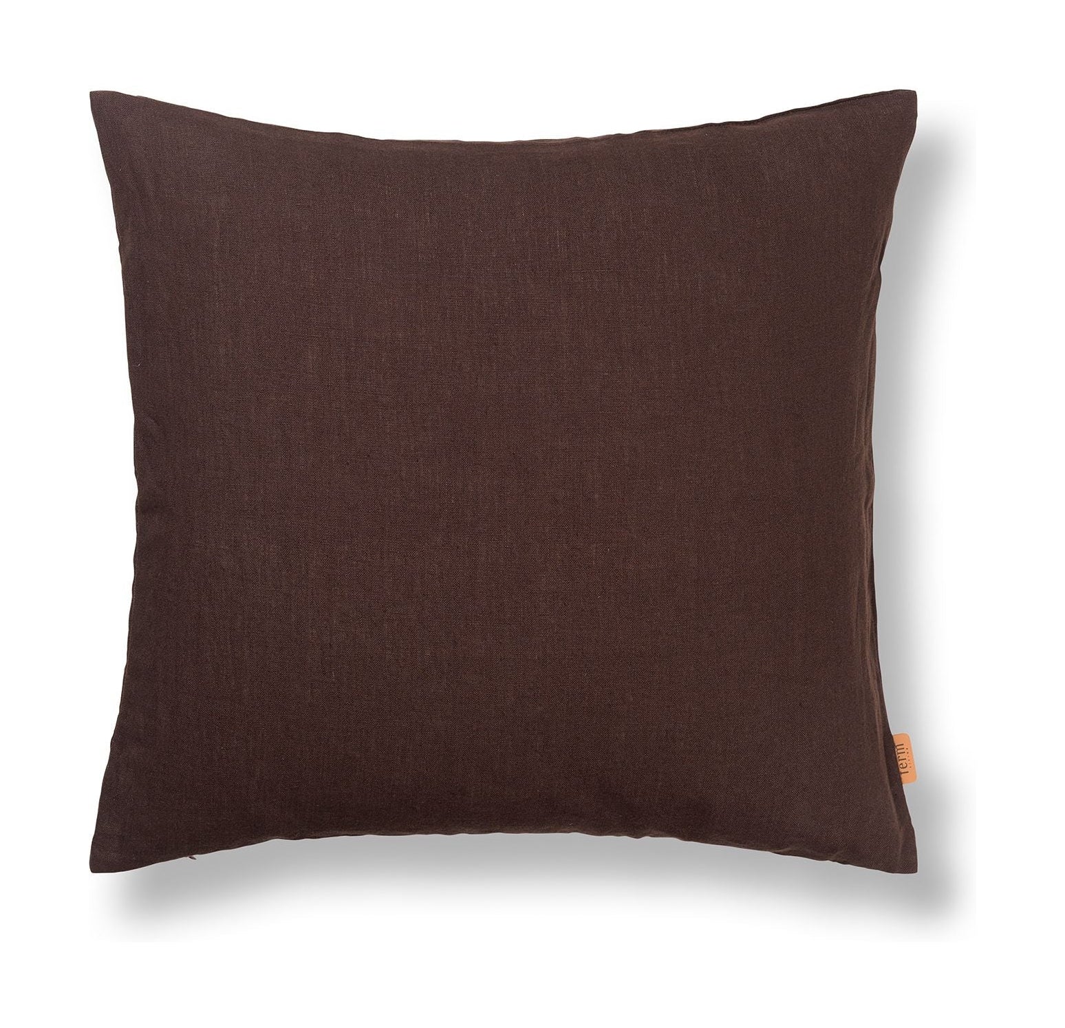 Ferm Living Linen Cushion Cover, czekolada