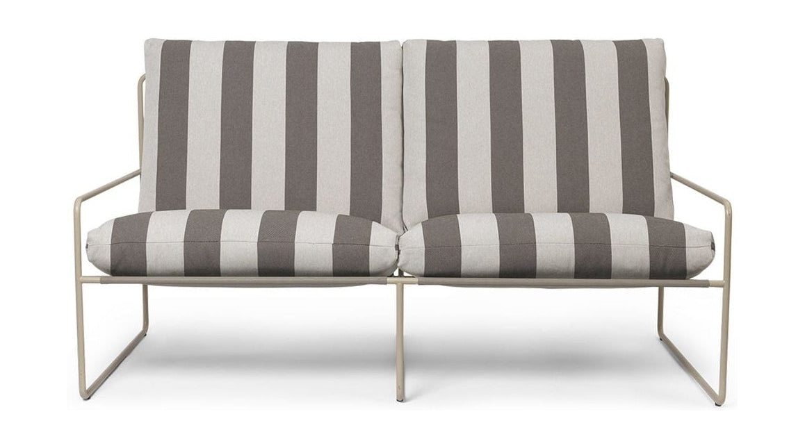 Ferm Living Desert 2 Seter Stripe, Cashmere/Chocolate