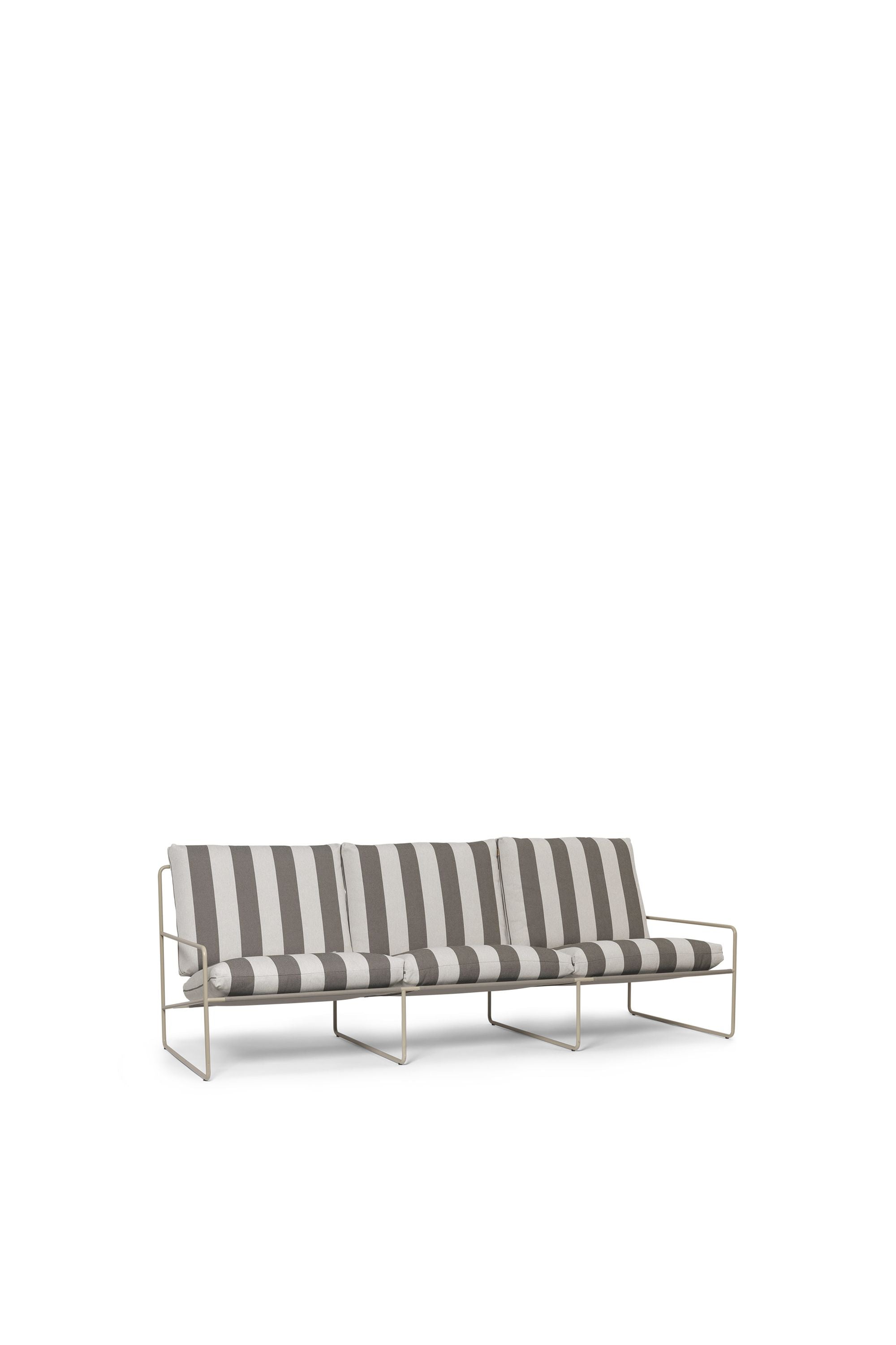 Ferm Living Desert 3 -Sater Stripe, Cashmere/Chocolate