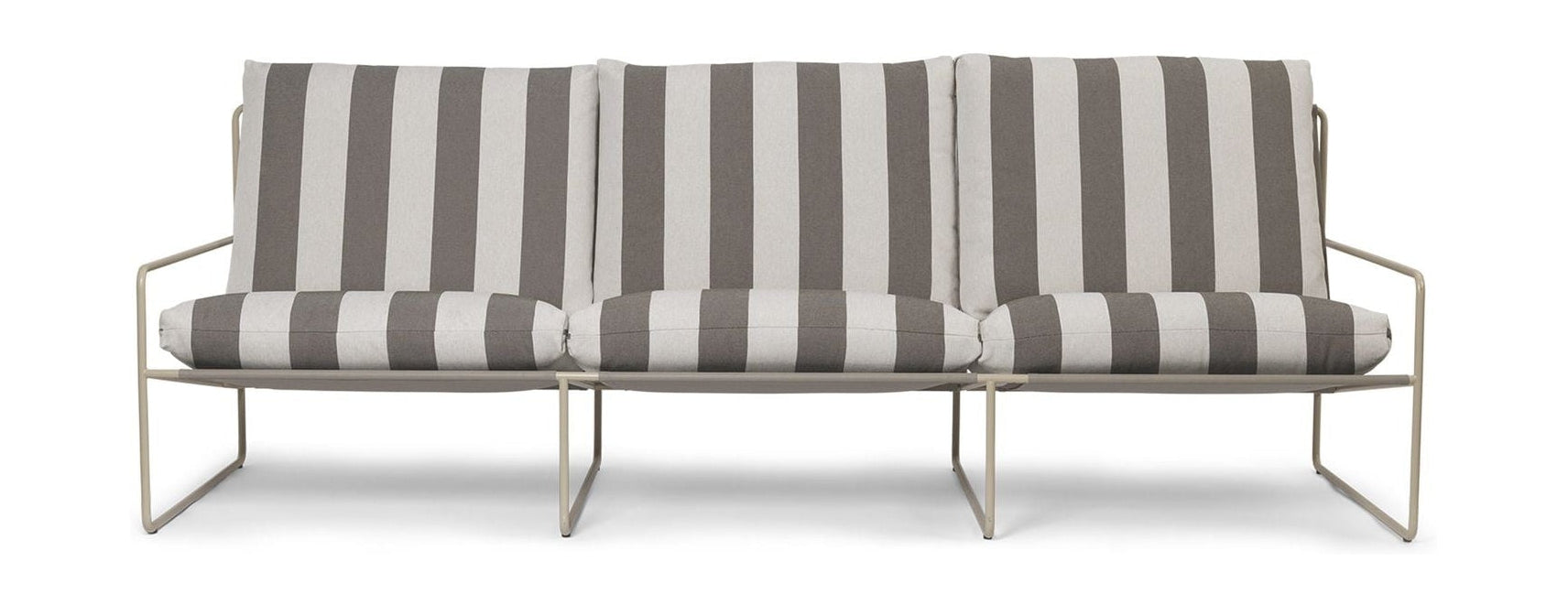 Ferm Living Desert 3 -Sater Stripe, Cashmere/Chocolate