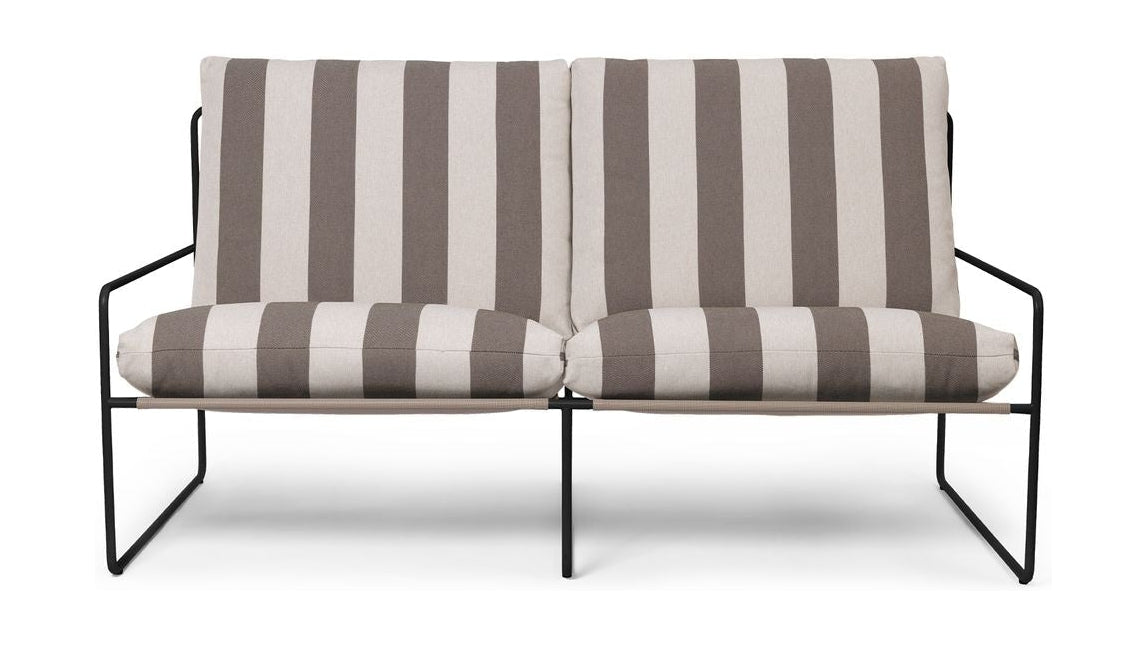 Ferm Living Desert 2 -Sater Stripe, czarny/czekoladowy