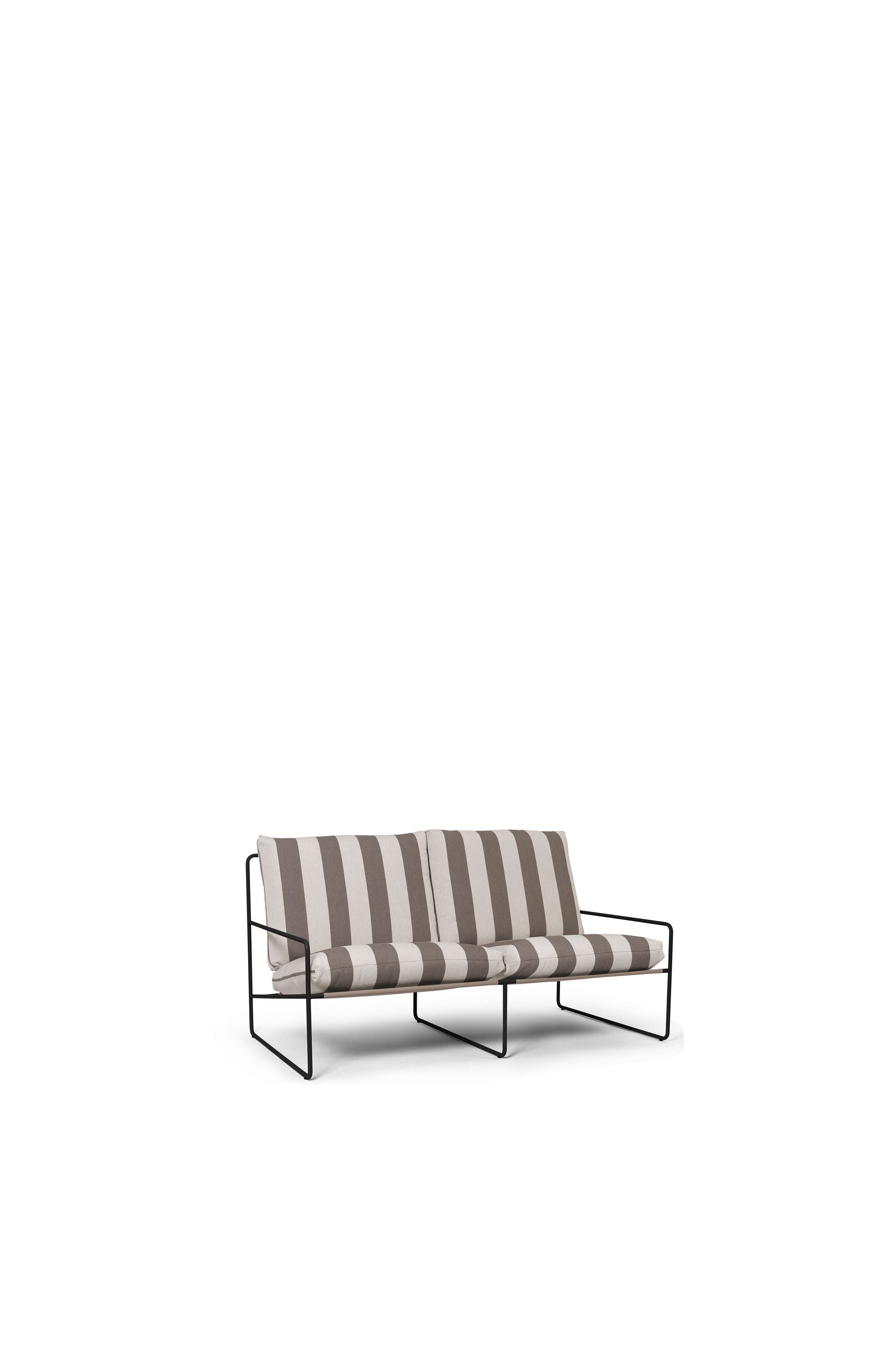 Ferm Living Desert 2 -Sater Stripe, czarny/czekoladowy