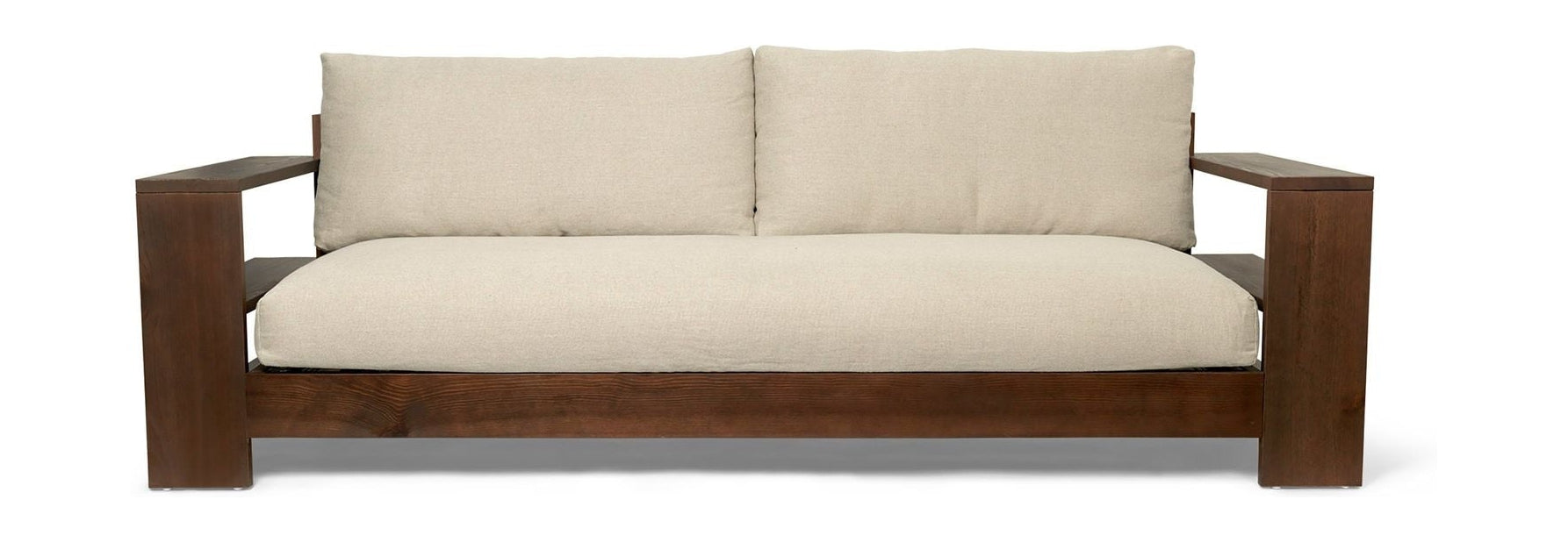 Ferm Living Edre Sofa Classic Linen, Dark Stained/Natural