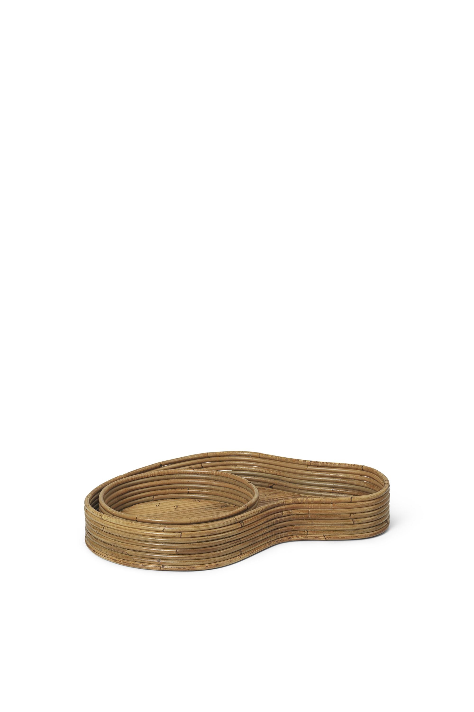 Ferm Living Isola Trays Set Of 2, Natural Stained