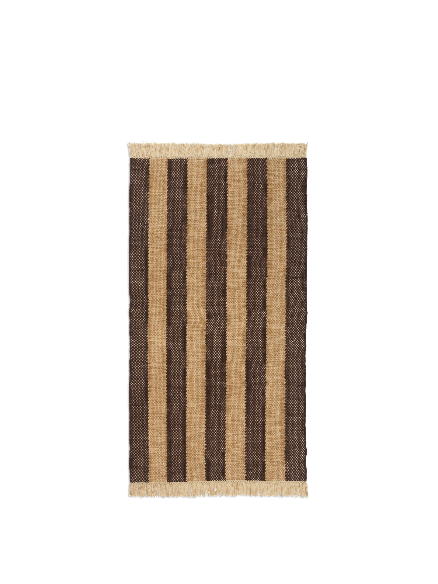 Ferm Living Ives Rug 80 X 140 Tan/Chocolate