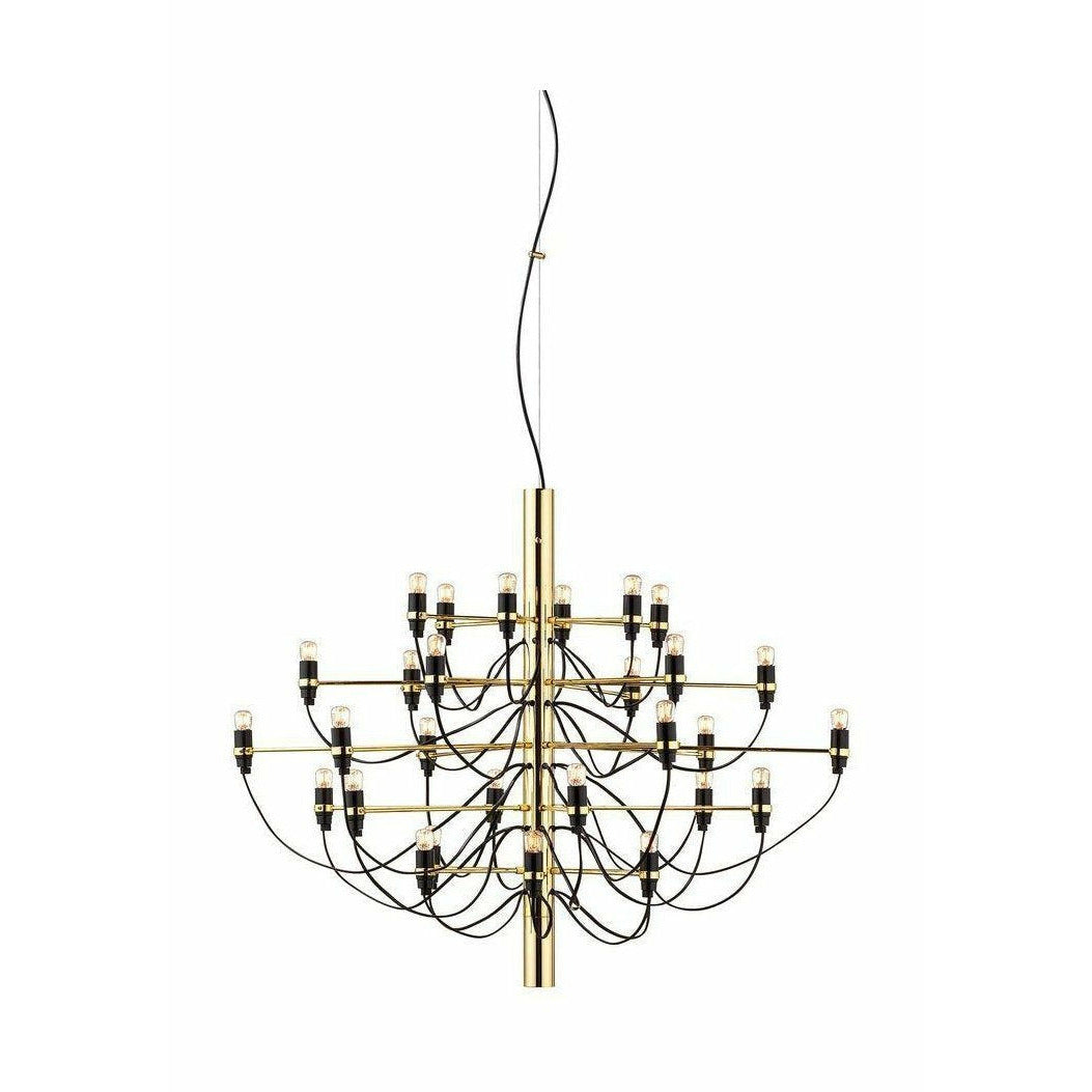 Flos 2097/30 Clear Chandelier, Brass