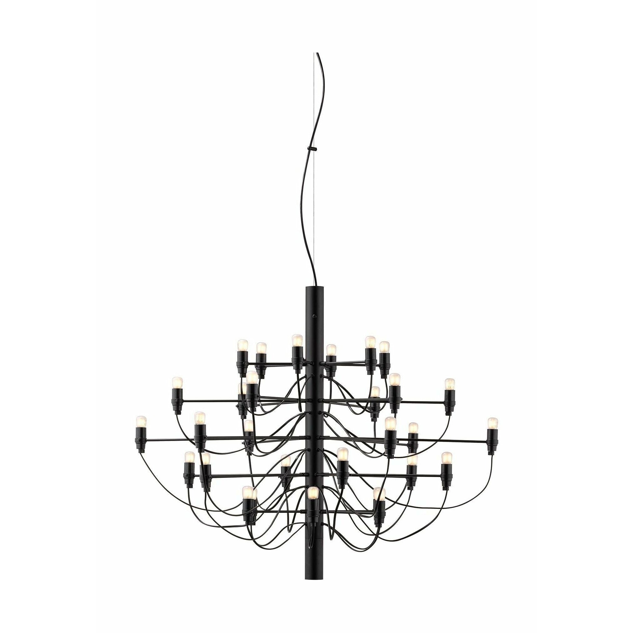 Flos 2097/30 Frosted Chandelier, Black Matt