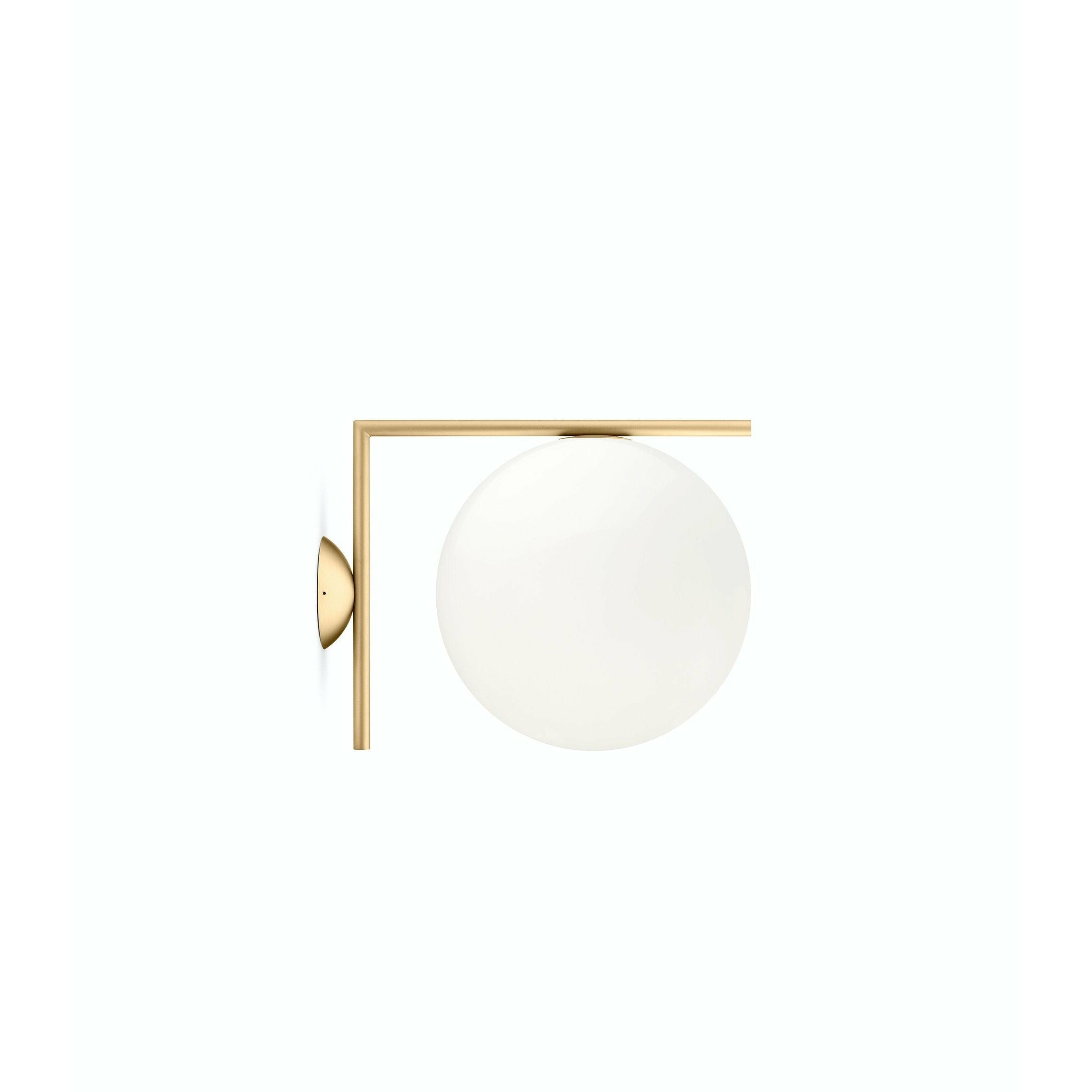 Flos Ic Light C/W2 Wall/Ceiling Lamp, Brass