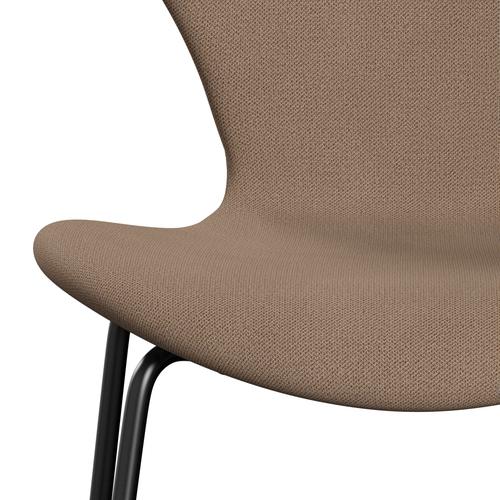 [product_category]-Fritz Hansen 3107 Chair Full Upholstery, Black/Capture Sand/Brown-Fritz Hansen-3107FU-CP6201-DRBL-FRI-6