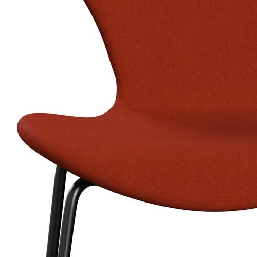 [product_category]-Fritz Hansen 3107 Chair Full Upholstery, Black/Divina Terracotta-Fritz Hansen-3107FU-DIV552-DRBL-FRI-6