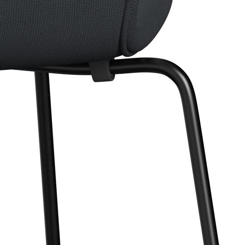 [product_category]-Fritz Hansen 3107 Chair Full Upholstery, Black/Fame Grey (F60003)-Fritz Hansen-3107FU-F60003-DRBL-FRI-7