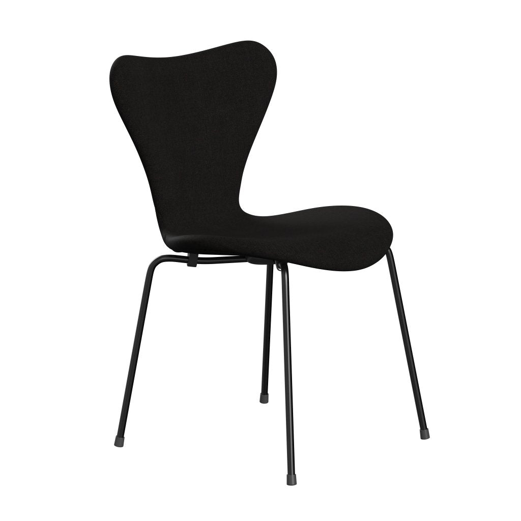 [product_category]-Fritz Hansen 3107 Chair Full Upholstery, Black/Remix Dark Brown (Rem393)-Fritz Hansen-3107FU-REM393-DRBL-FRI-2