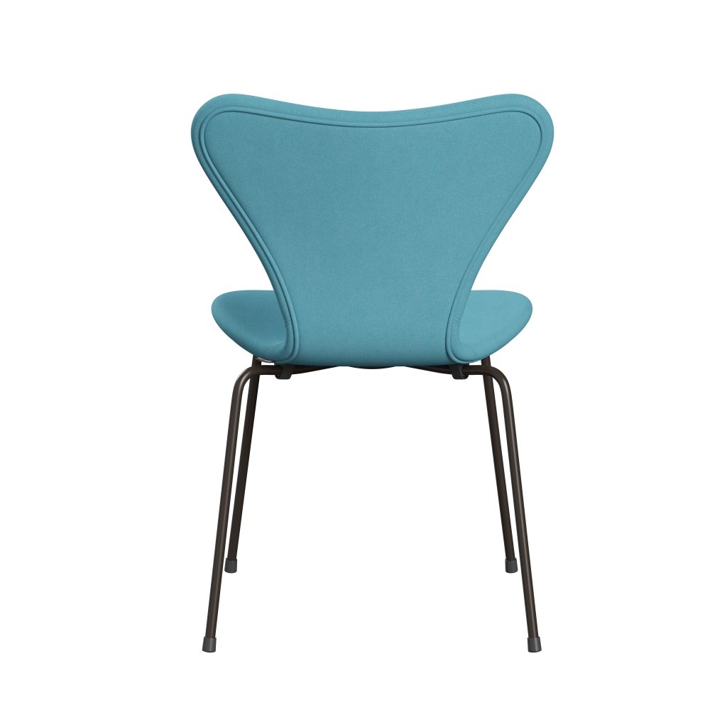 [product_category]-Fritz Hansen 3107 Chair Full Upholstery, Brown Bronze/Divina Turquoise Light-Fritz Hansen-3107FU-DIV836-DBPC-FRI-4