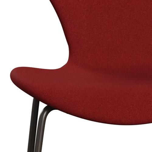 [product_category]-Fritz Hansen 3107 Chair Full Upholstery, Brown Bronze/Tonus Burnt Red-Fritz Hansen-3107FU-TON207-DBPC-FRI-6