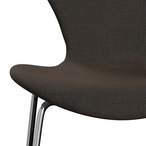 [product_category]-Fritz Hansen 3107 Chair Full Upholstery, Chrome/Canvas Grey Blue-Fritz Hansen-3107FU-CA0854-CST-FRI-6