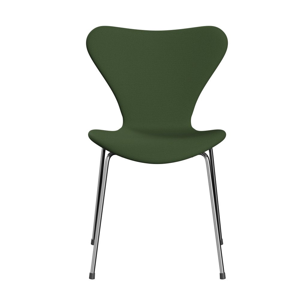 Fritz Hansen 3107 Full Tapicerka, Chrome/Capture Moss Green